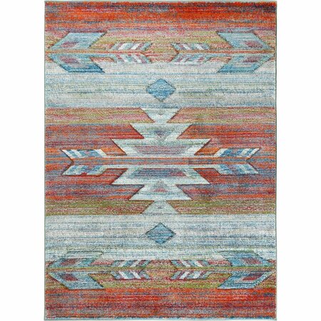 SLEEP EZ 2 ft. 3 in. x 3 ft. 3 in. Tacoma Santa Rosa Area Rug - Multi Color SL3077040